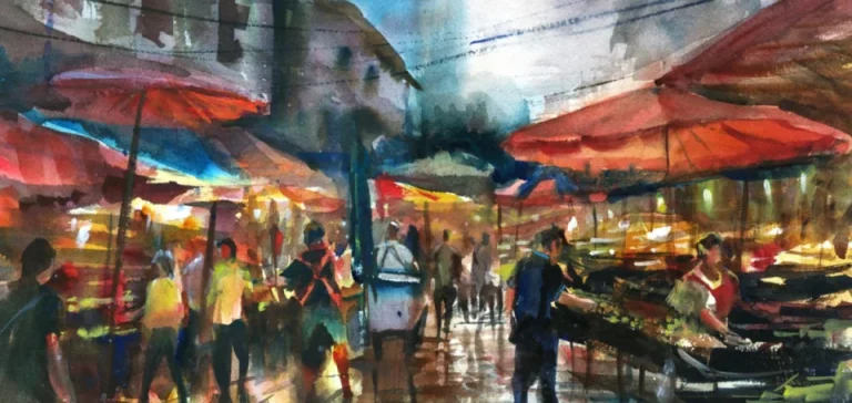 المشي في السوق في المنام