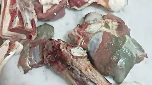 اللحم النيء الفاسد في المنام